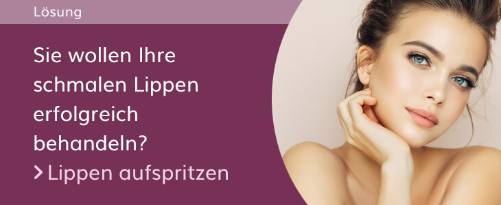 Schmale Lippen vergrößern mit Lippen aufspritzen in München - Faceart Dr. Barbara Kernt 